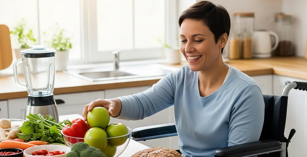 Persoanele cu dizabilități primare se confruntă în multe cazuri cu afecțiuni secundare legate de probleme fizice și psihologice suplimentare, de aceea nutriția are un rol esențial.